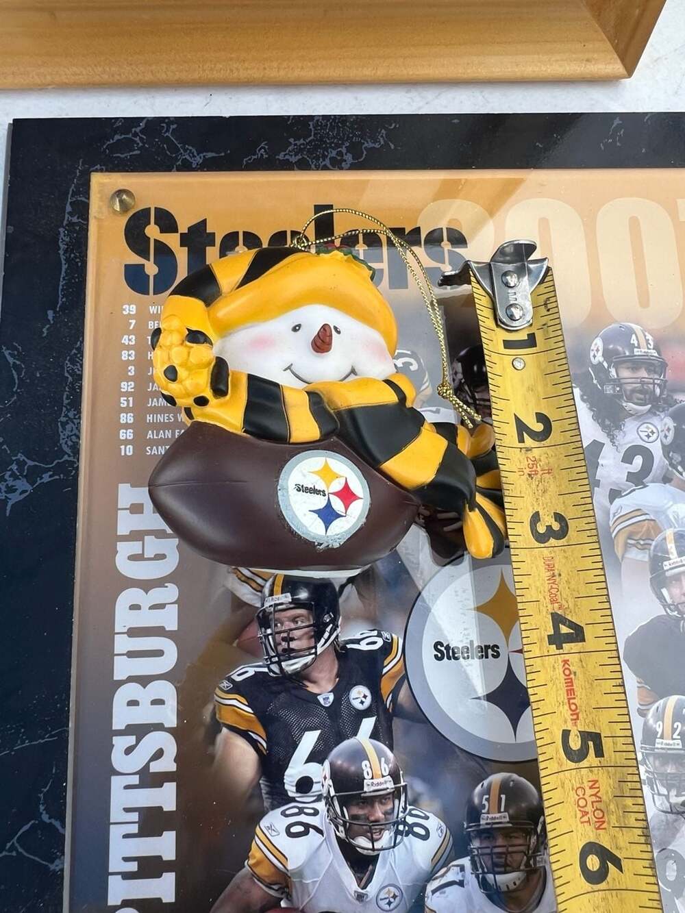 Pittsburgh Steelers Snowman Football Christmas Ornament